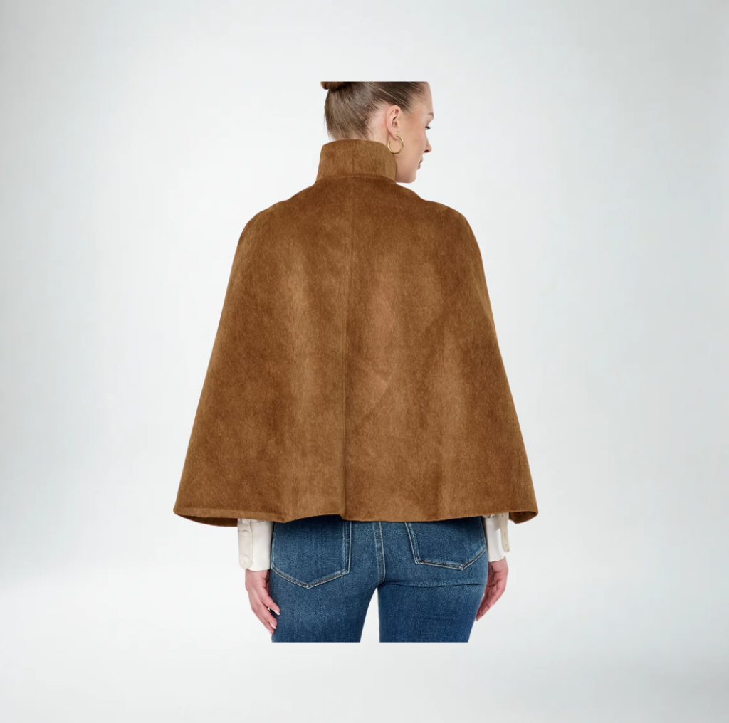 Flora Bea Sage Cape | Camel Suede