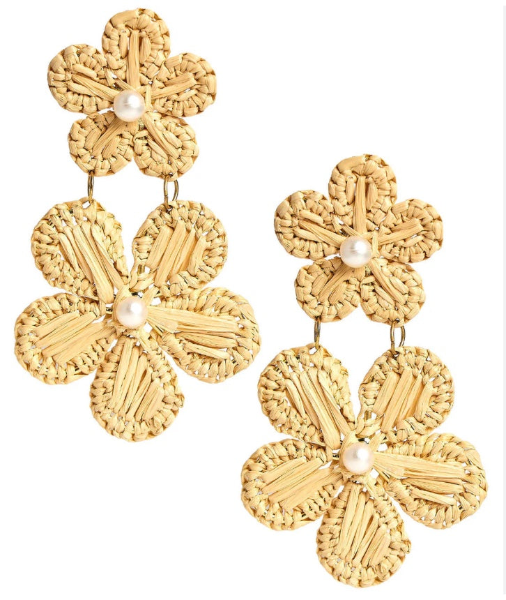 Lisi Lerch Marigold Natural Raffia Earring
