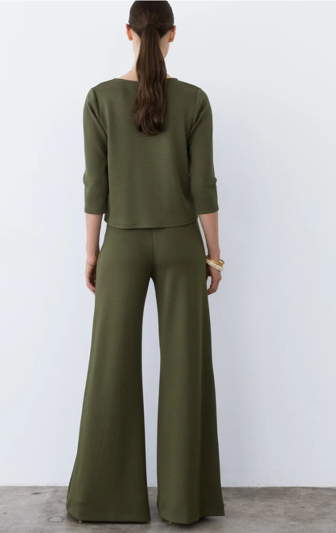 Ripley Rader Scuba Wide Leg Pant | Olive