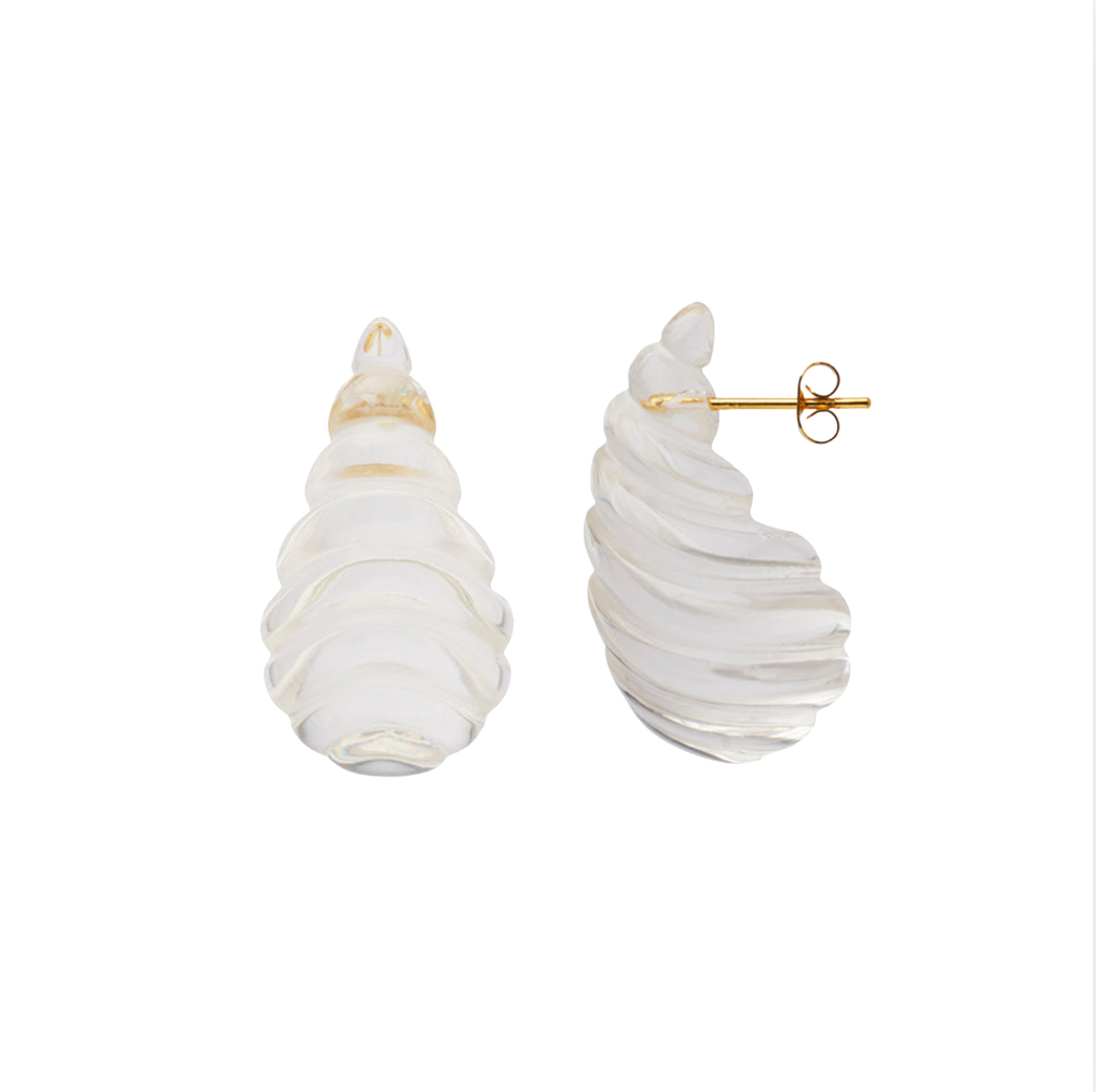 Lucas Jack Drop Earrings | Clear Resin