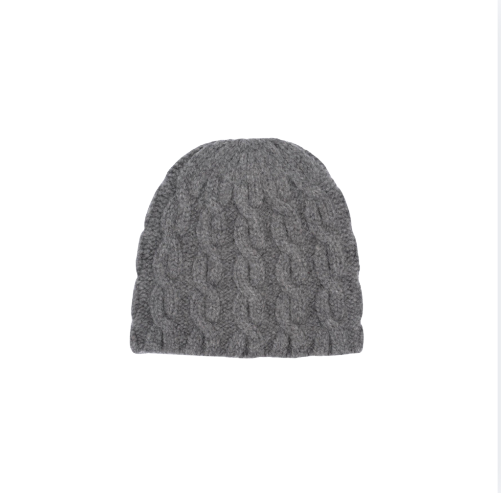 Jumbo Cable Beanie | Charcoal Heather