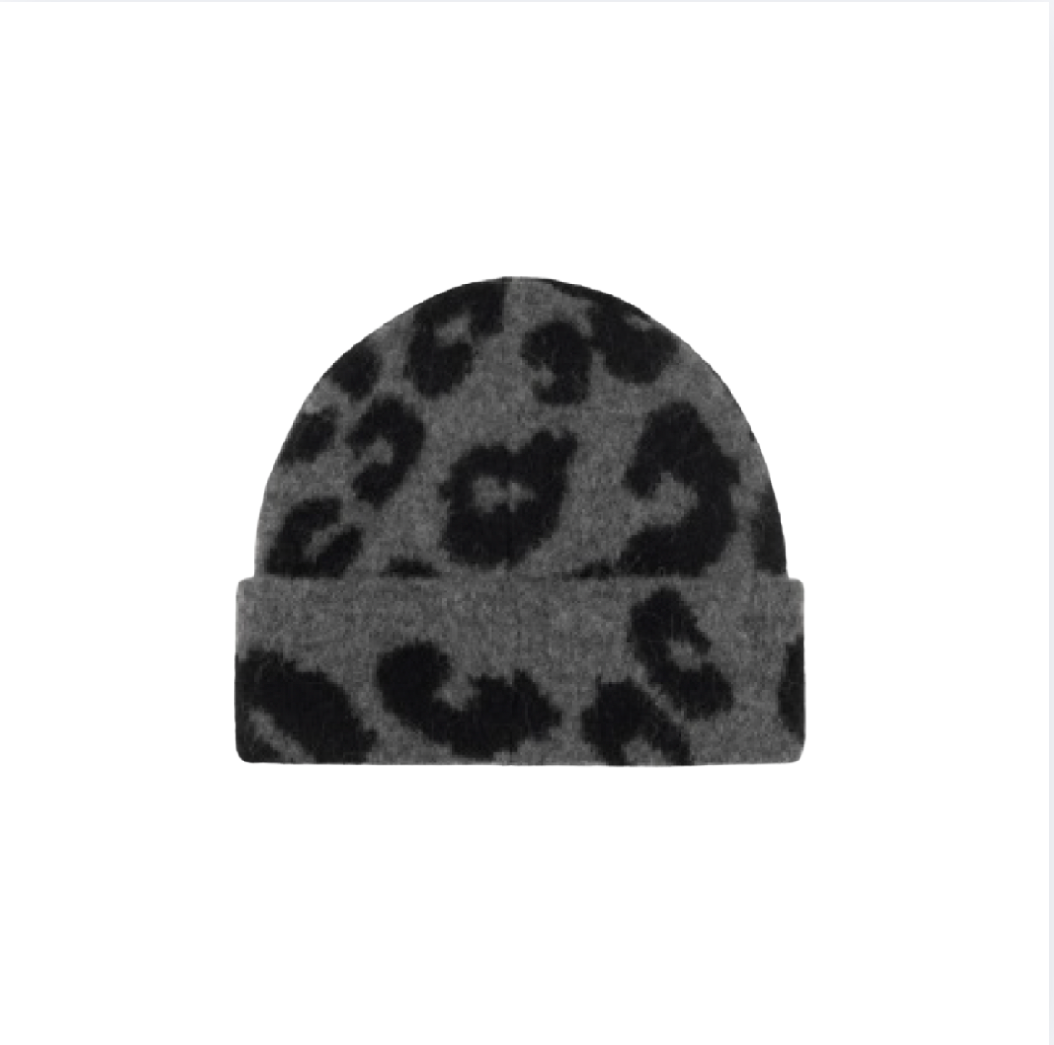 Echo Leopard Jacquard Beanie | Black
