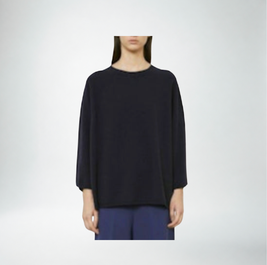 Mei Mei J Crewneck Cashmere Blend Sweater | Black