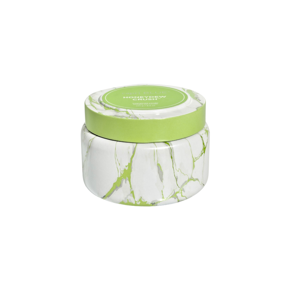 Capri Blue Modern Marble Printed Travel Tin Candle | Honeydew Crush 8.5 Oz