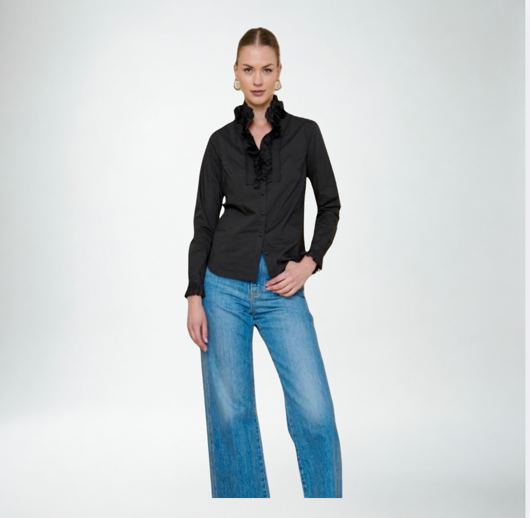 Flora Bea Indie Blouse | Black