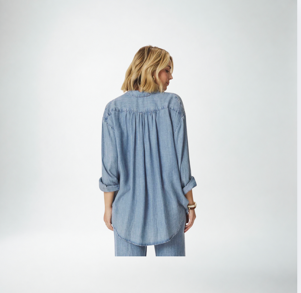 Splendid Indigo Button Down Top | Chambray
