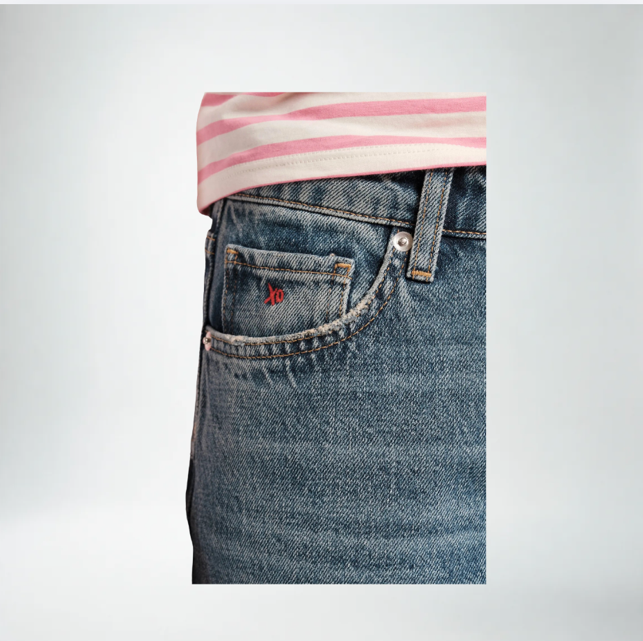 Frances Valentine Jessie Medium Rise Denim Jean | Medium Wash