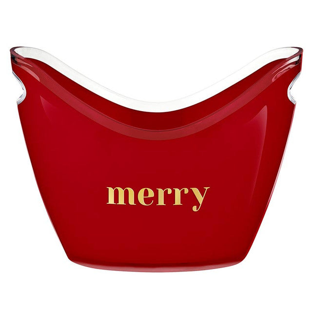 Acrylic Beverage Bucket - Merry