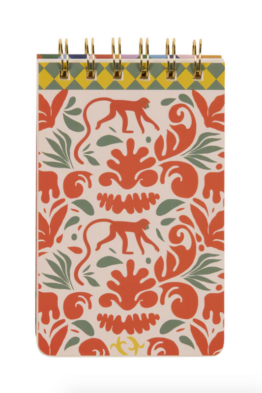 Twin Wire Notepad- Monkey