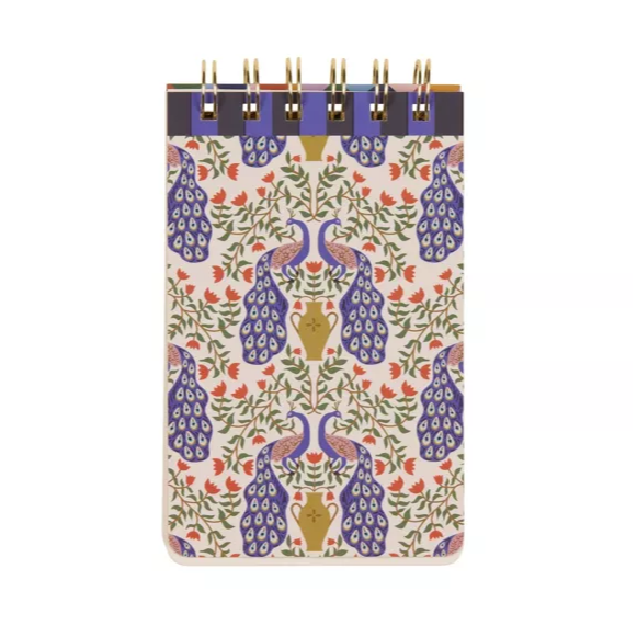 Twin Wire Notepad- Peacock