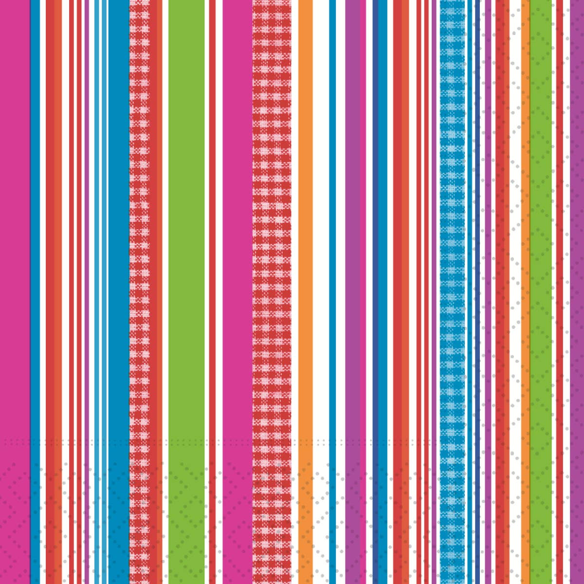 Colorful Stripes Paper Lunch Napkins