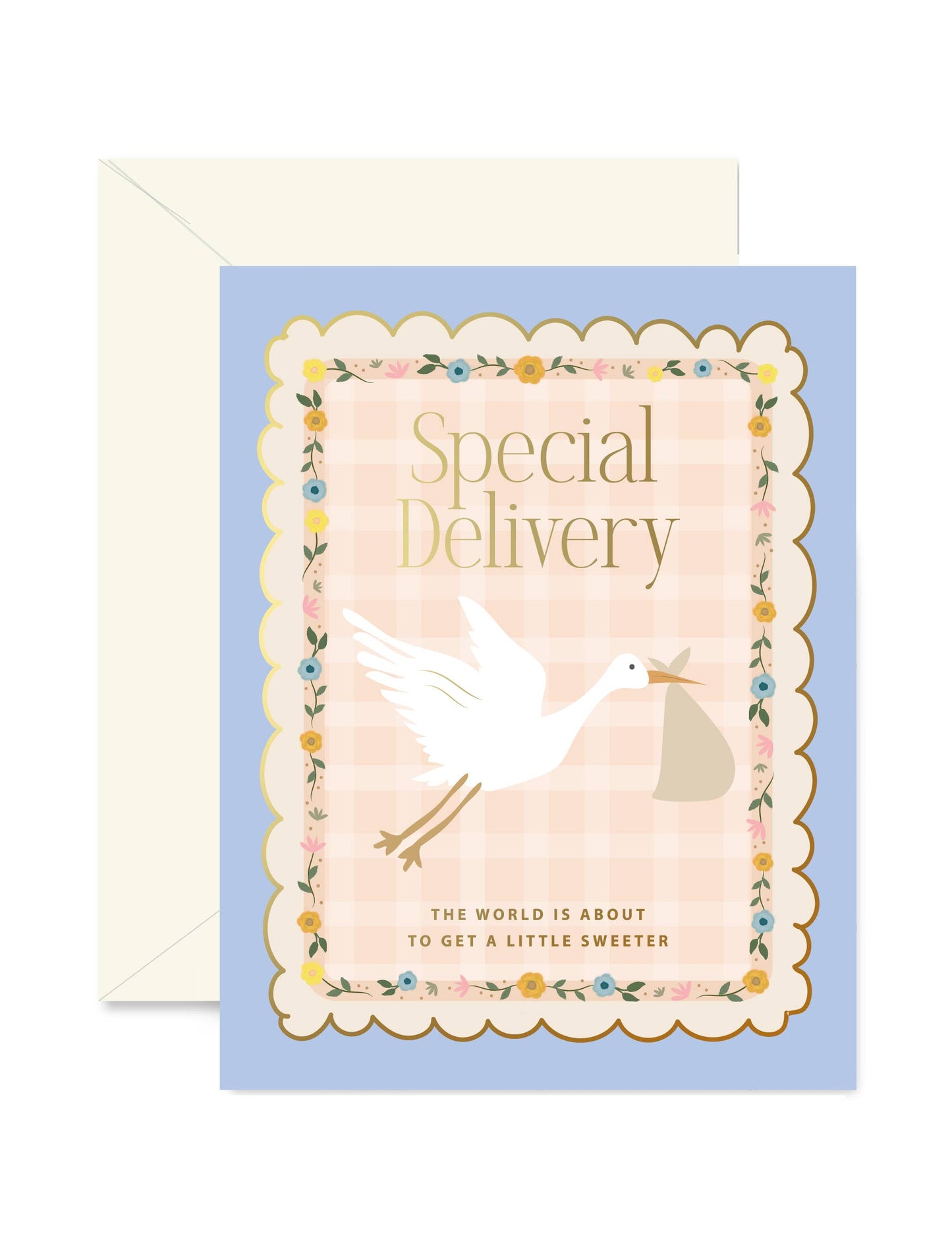 Ginger P. Designs Stork Special Delivery Greeting Card | Baby