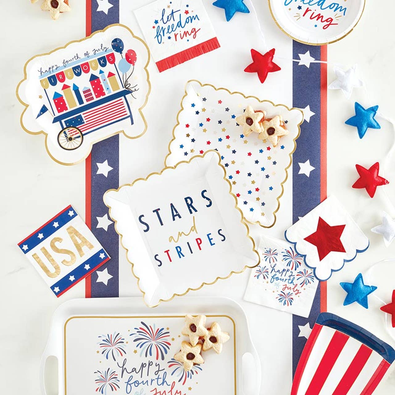 Star Scalloped Paper Cocktail Napkin