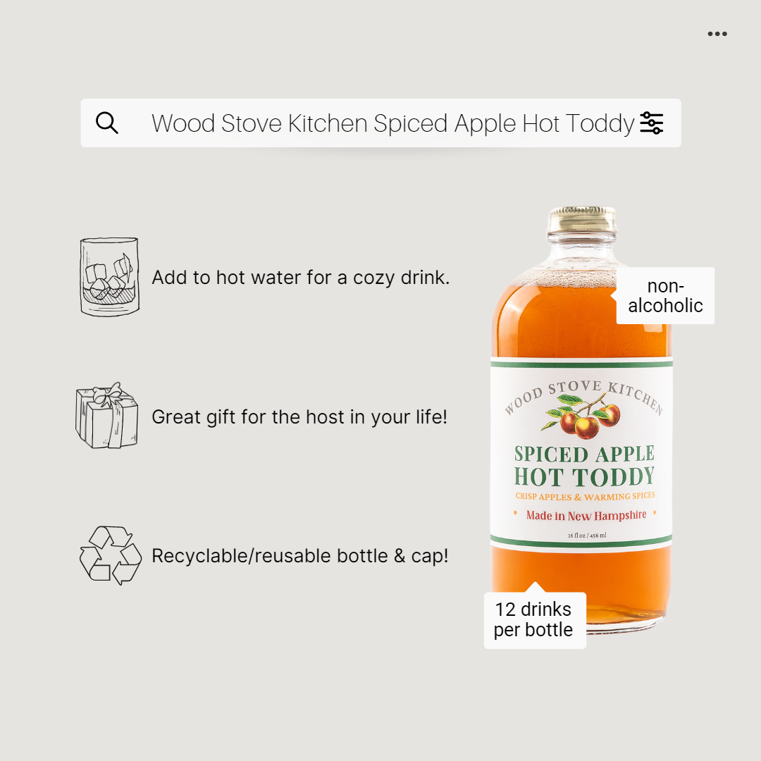 Wood Stove Kitchen Spiced Apple Hot Toddy Cocktail Mixer