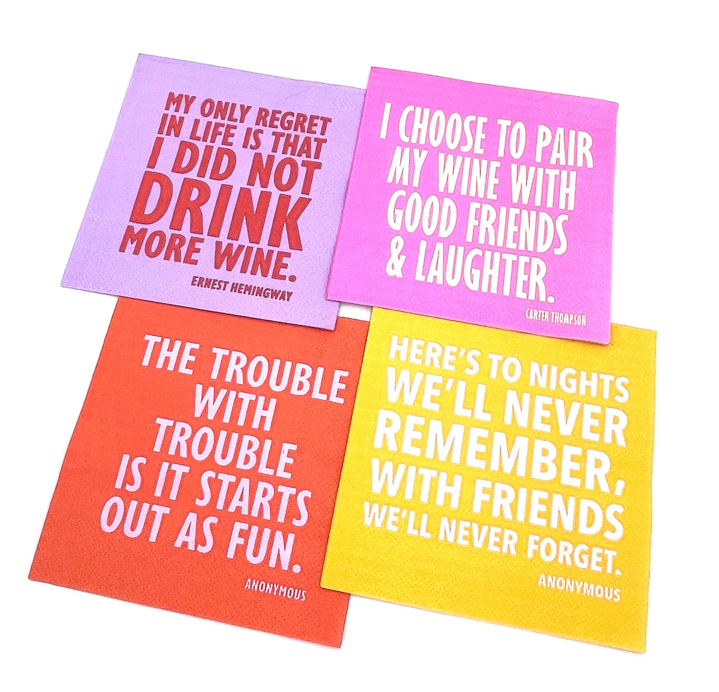 The Trouble With Trouble Paper Cocktail Napkin