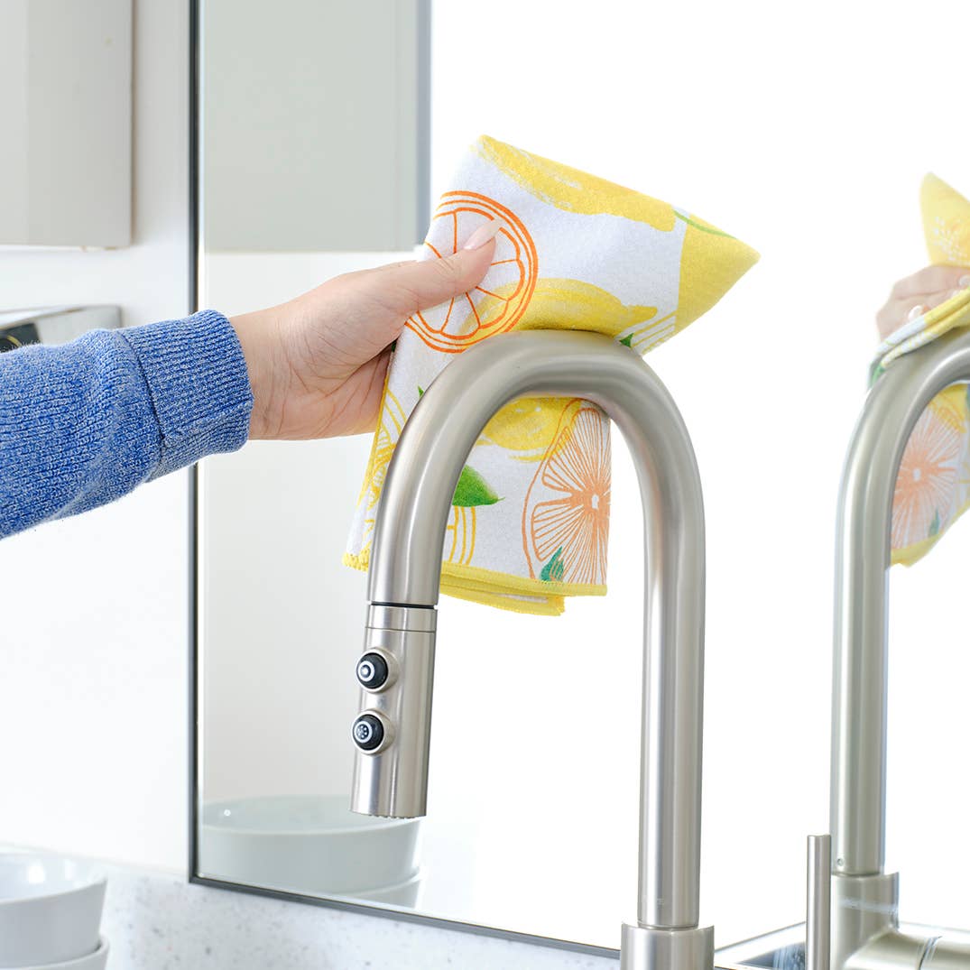 Lemon Plaid All Purpose Microfiber Towel Set