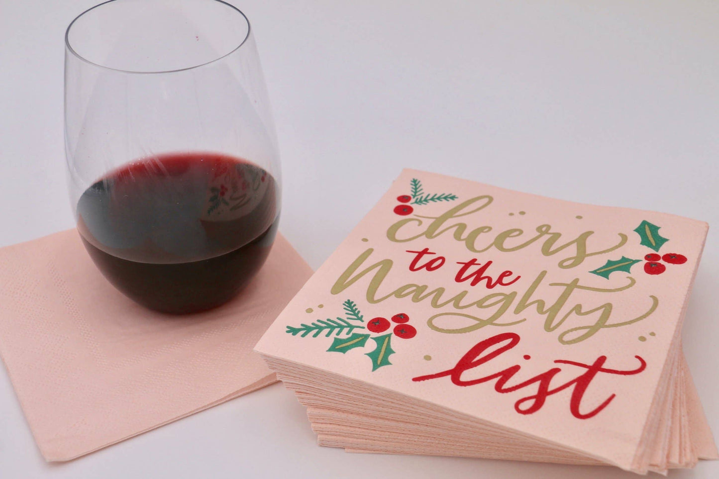 Cheers to the Naughty List Paper Cocktail Napkin