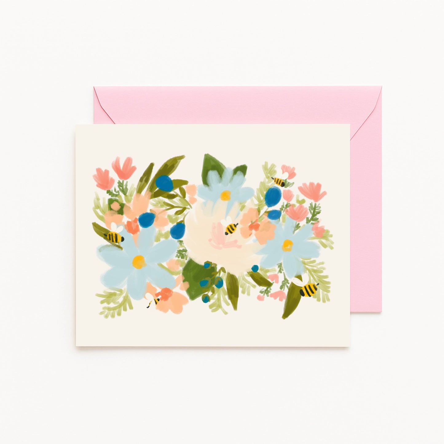 Bee Floral Greeting Card