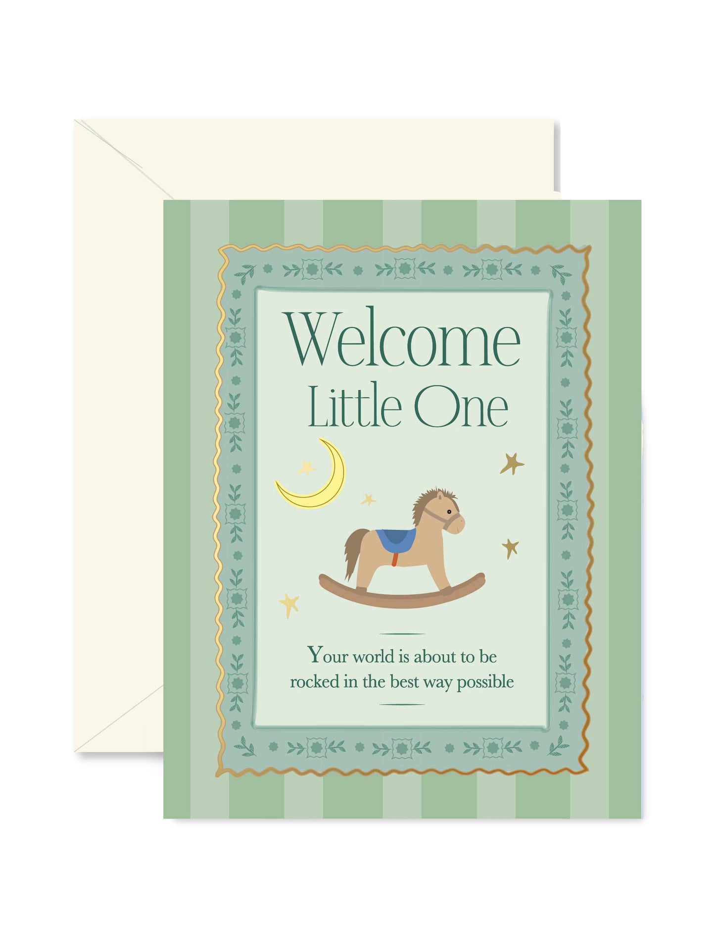 Ginger P. Designs Rocking Horse Greeting Card | Baby