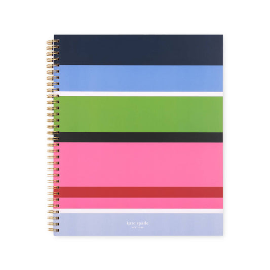 Kate Spade New York Large Spiral Notebook- Sunny Day Stripe
