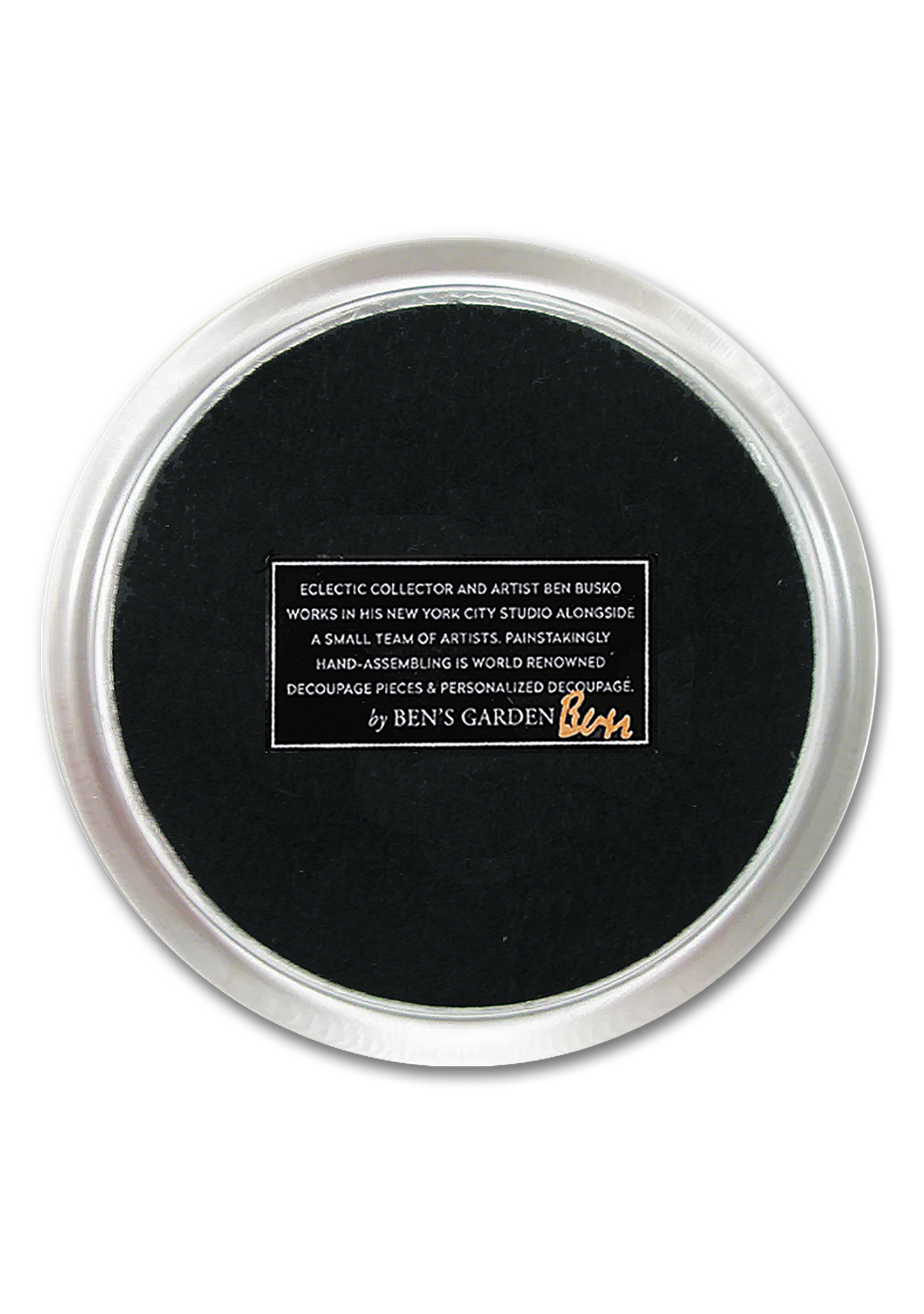 Ben's Garden Luminous Loveburst Heart 4" Round Glass Coaster