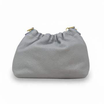 German Fuentes Genuine Italian Leather Clutch and Crossbody Bag in Light Blue