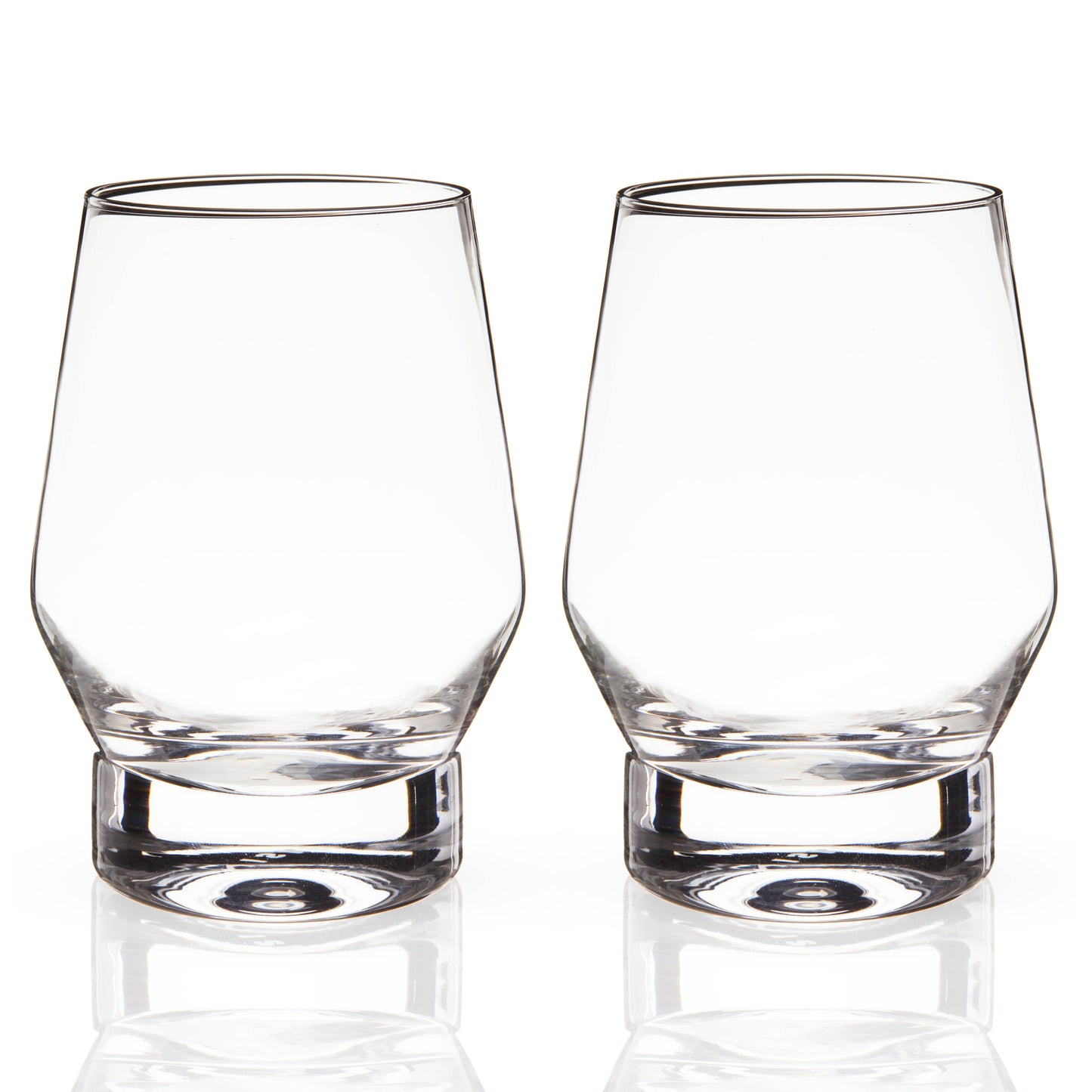 Heavy Base Crystal Whiskey Glasses