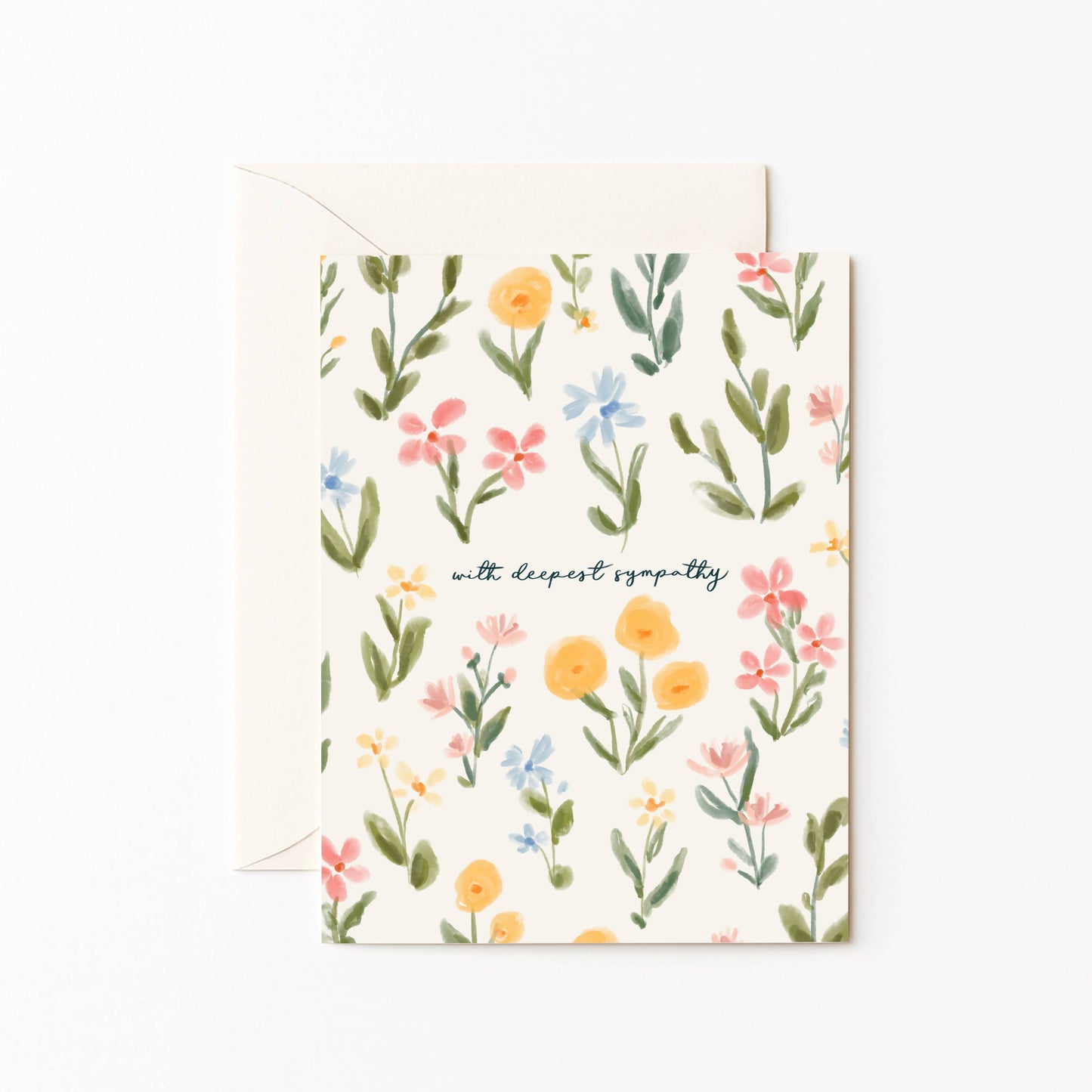 With Sympathy Wildflower Greeting Card