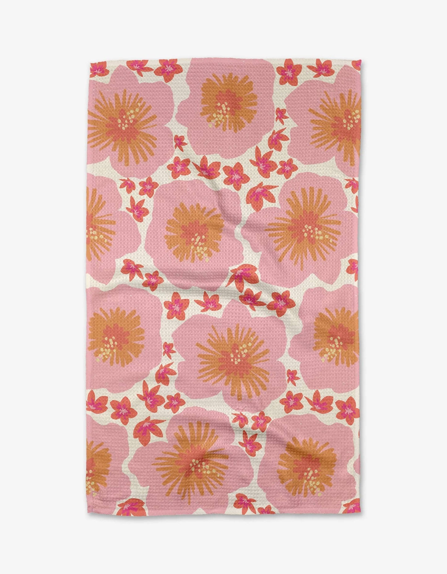 Geometry Hibiscus Sunset Tea Towel