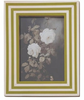 Green & White Striped Frame