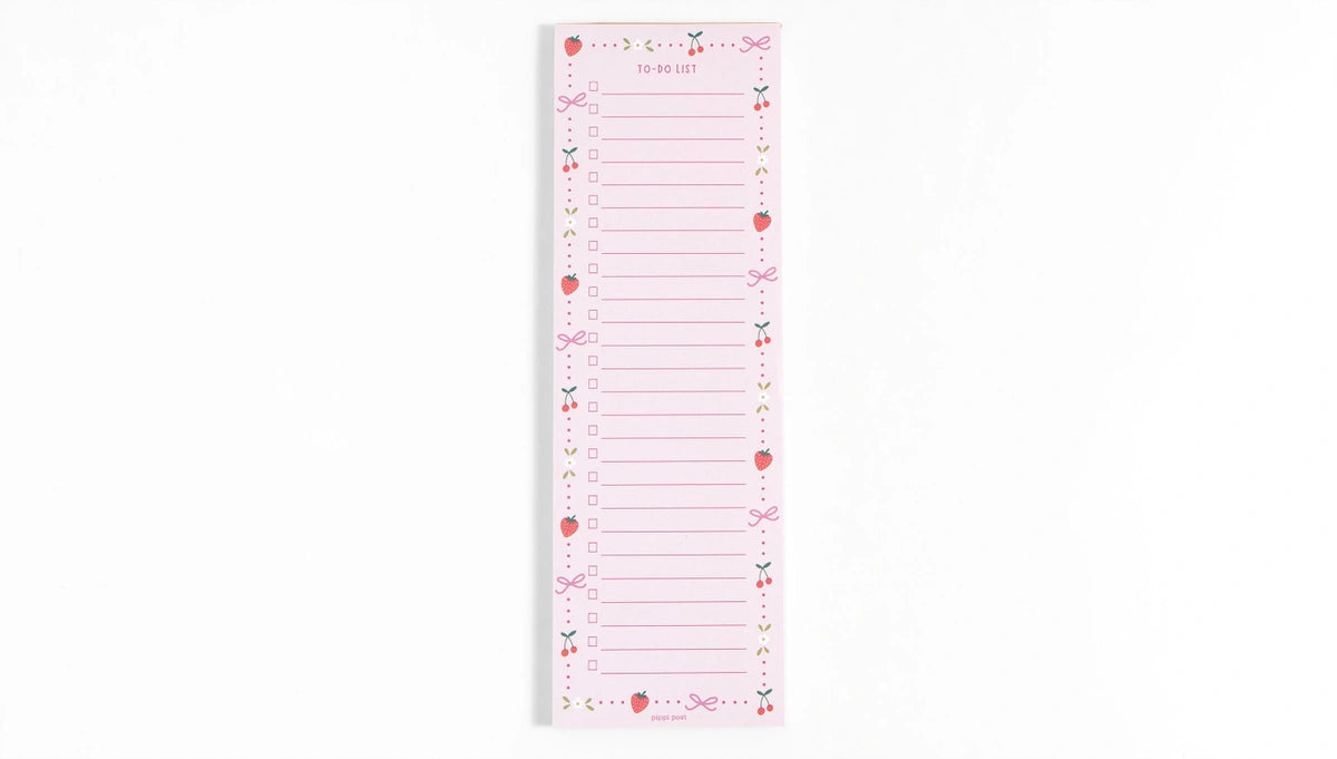 Berries and Bows Notepad 4x12