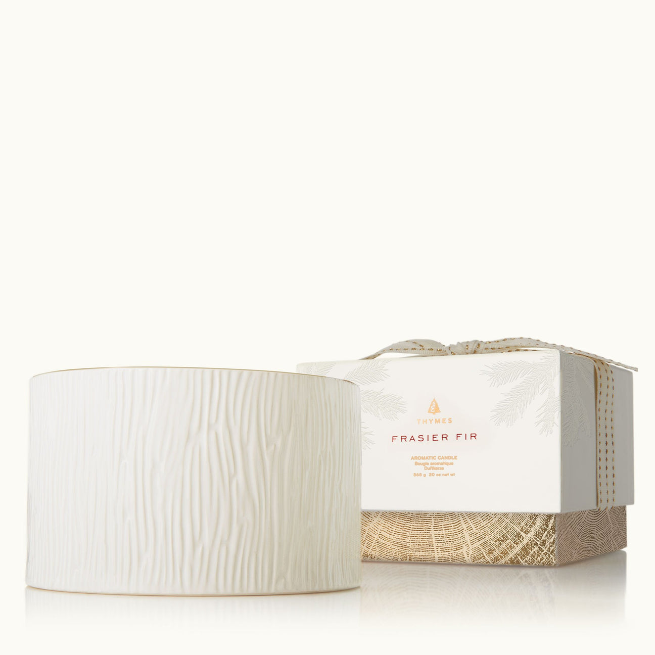Frasier Fir Gilded Ceramic Poured Candle- 3 wick