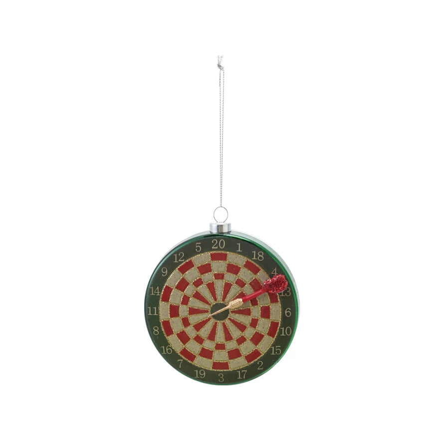 Glass Dartboard Ornament