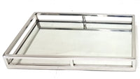 Large Silver Mirrored Tray