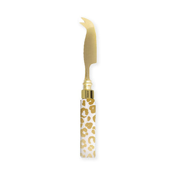 Gold Leopard Pronged Cheese Knife