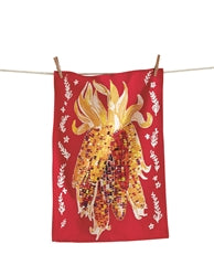 Cranberry Harvest Corn Dishtowel