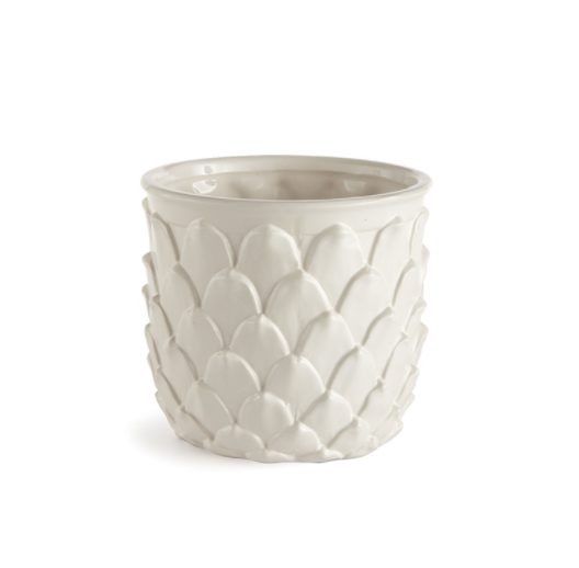 White Artichoke Cachepot