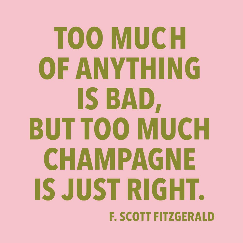 Too Much Champagne Paper Cocktail Napkin