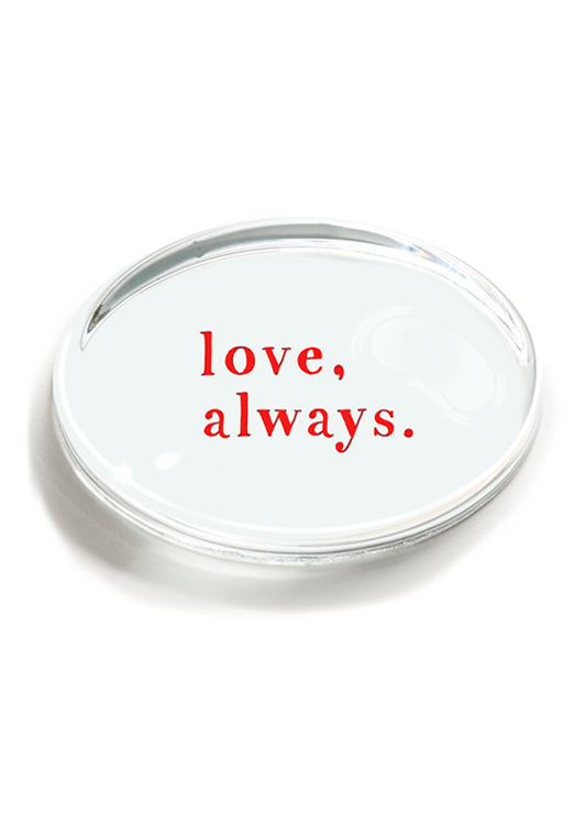Typewriter Love Always Crystal Paperweight- Ben's Garden