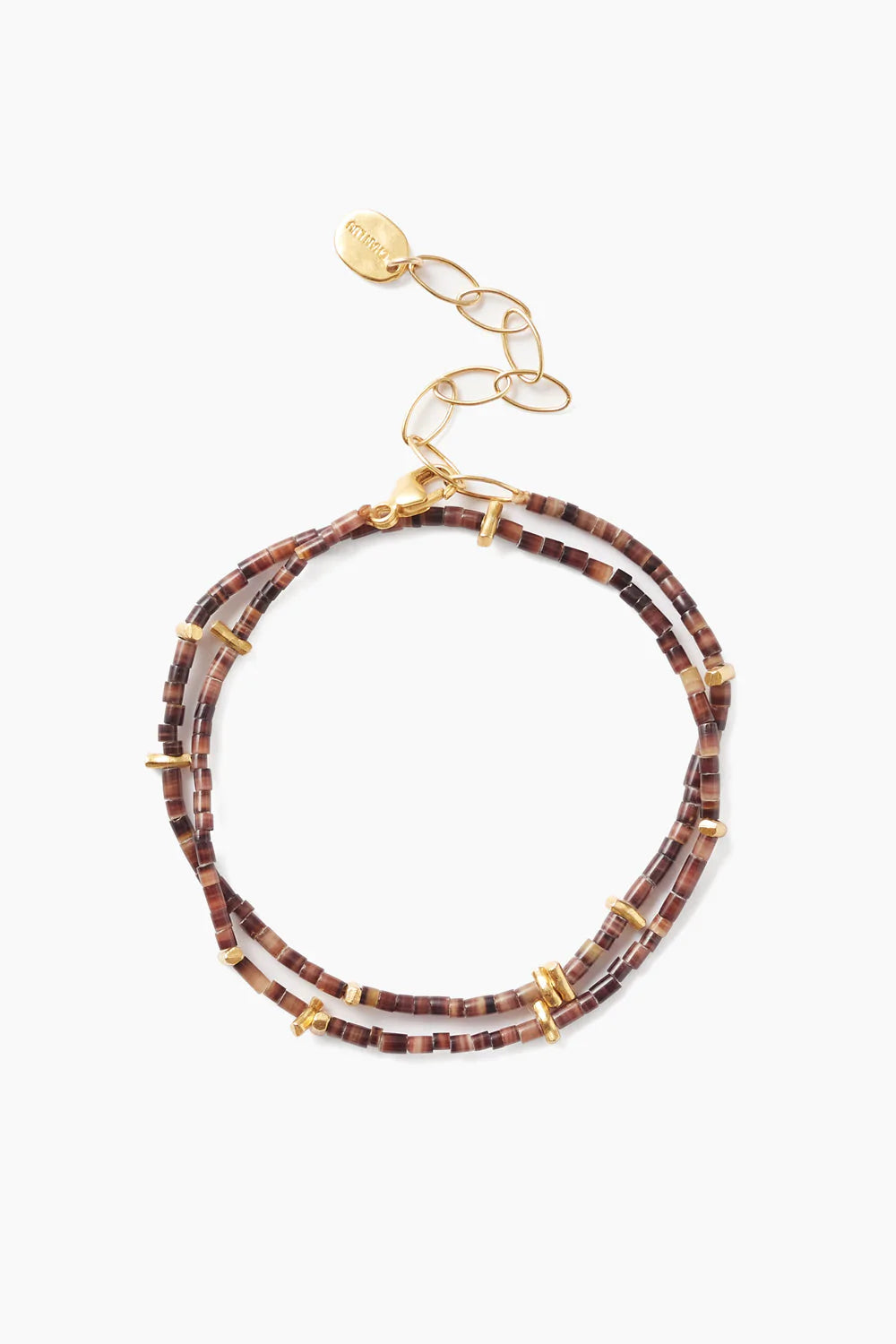 Chan Luu Brown Mix & Gold Heishi Bracelet
