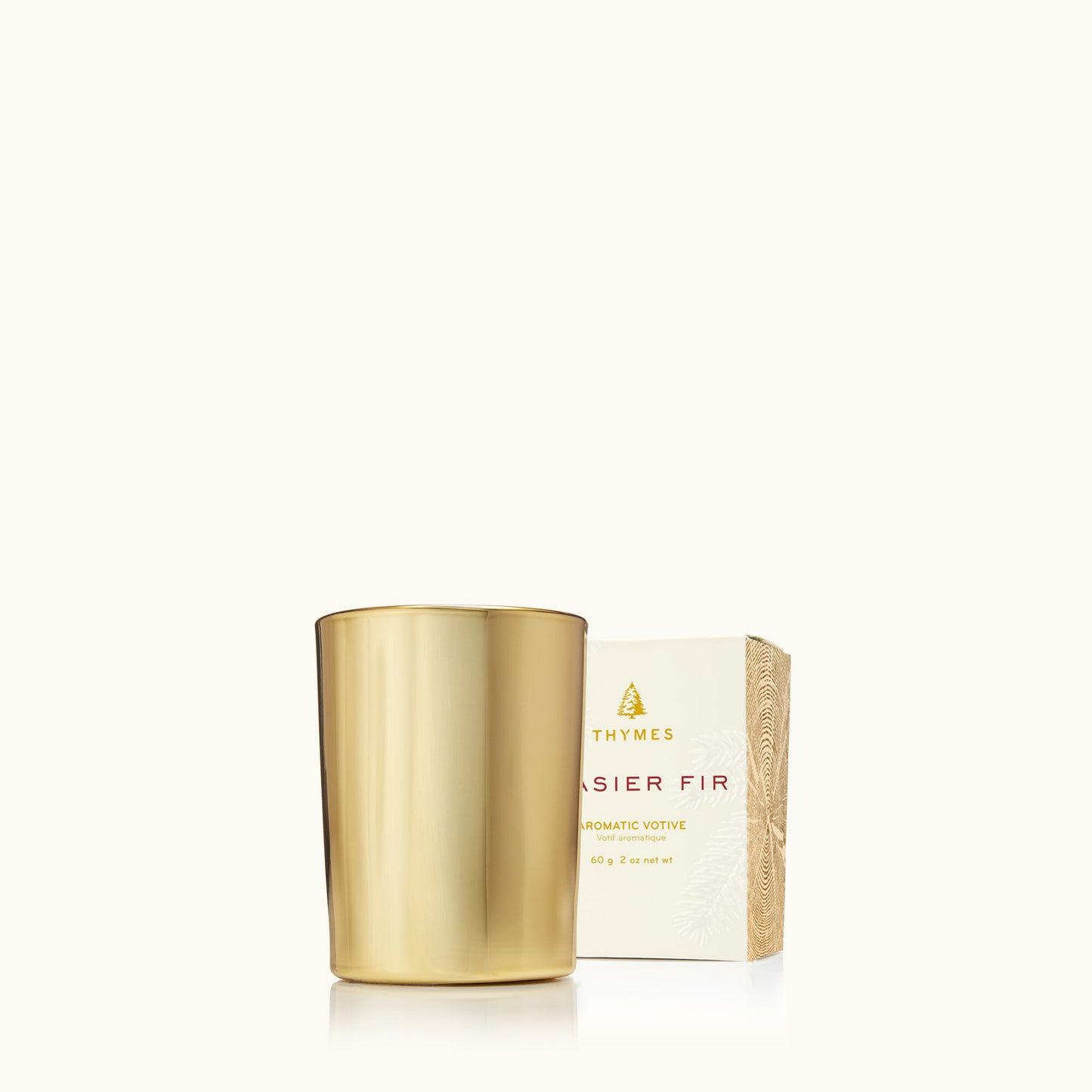 Thymes Frasier Fir Gilded Votive Candle