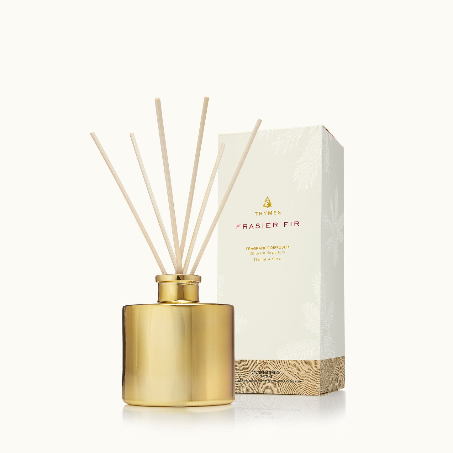 Thymes Frasier Fir Gilded Petite Reed Diffuser