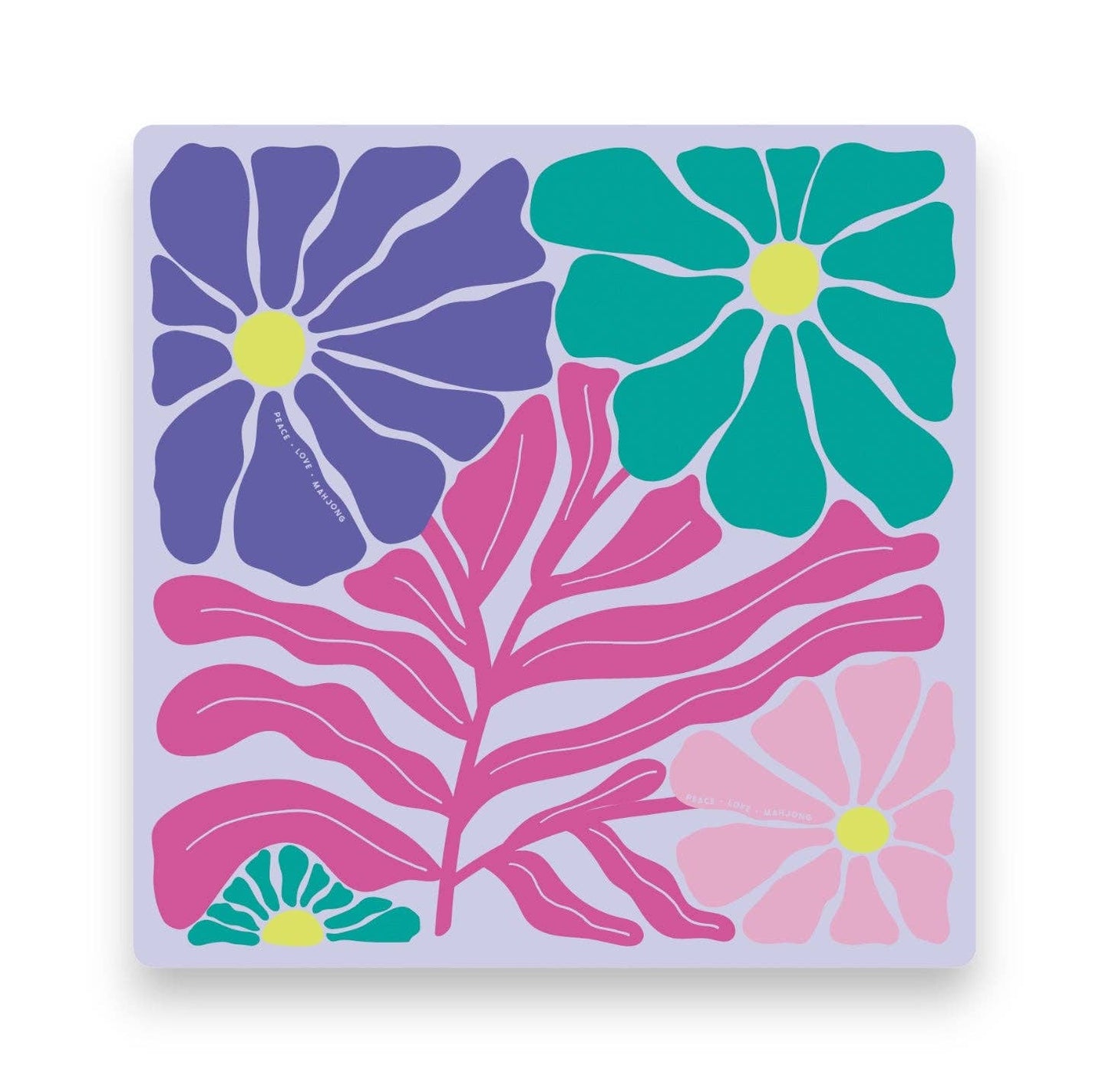 Peace Love Mahjong Mat | Flower Cherry Bloom