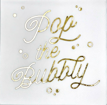 Pop The Bubbly Paper Cocktail Napkins