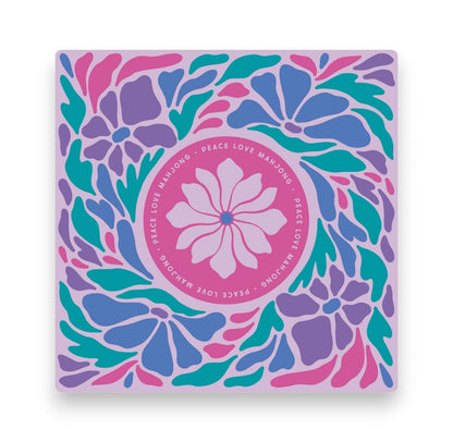 Peace Love Mahjong Mat | Flower Cherry Bloom