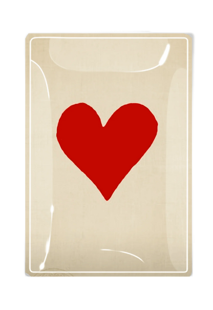 Ben's Garden Red Long Heart Decoupage Glass Tray 4"X 6"
