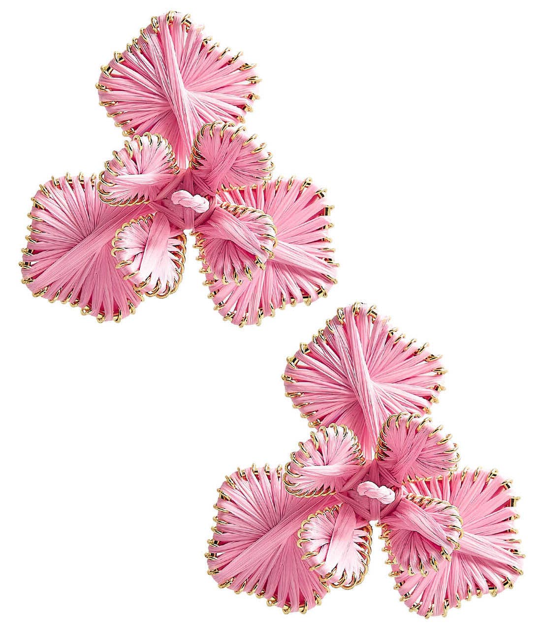 Lisi Lerch Kaia Natural Raffia Flower Earring