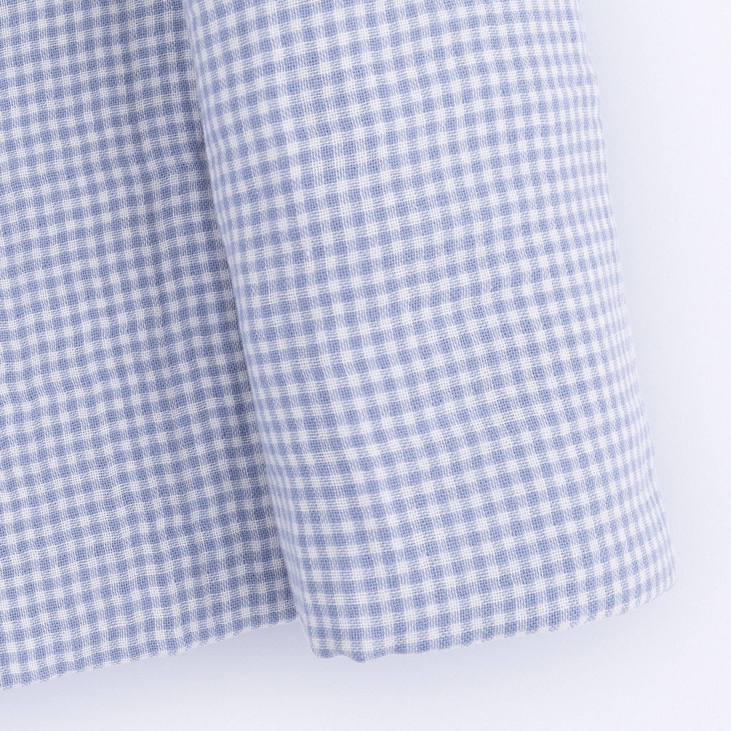 Angel Dear Micro Gingham Blue Blizzard | Swaddle Blanket