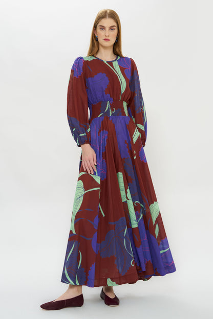 Oliphant Hague Print Dress | Cobalt