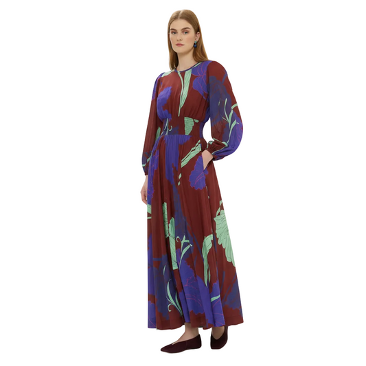Oliphant Hague Print Dress | Cobalt